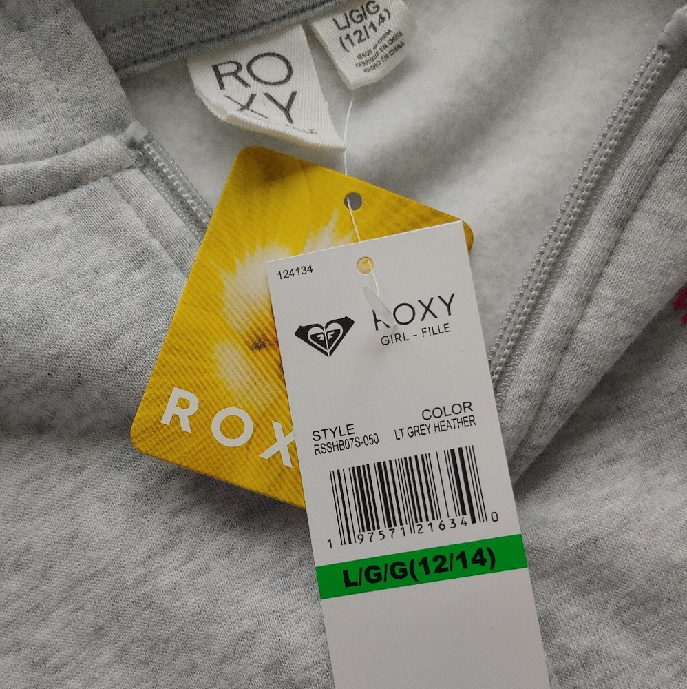 ROXY NEW girls Twin Palms Zip Hoodie Jacket - Picture 8 of 8